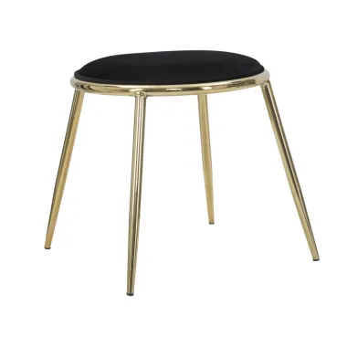 Stołek GLAM EMILY Czarny Ø 45X45 cm (Wysokość Nóg 41 cm)